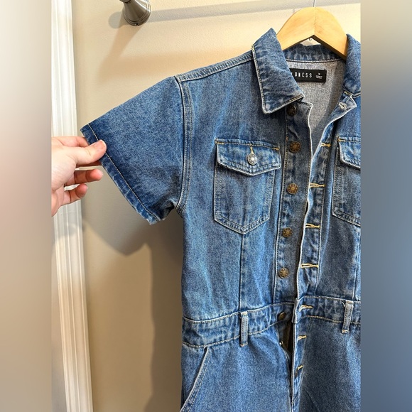 Lioness "U Know What's Up" Denim Romper Size M Princess Polly - Picture 4 of 9